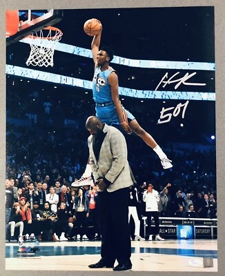 Hamidou Diallo w/ Shaq Autographed “50!” Signed 16x20 NBA Dunk Contest Photo JSA - Image 1 of 4