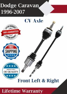 New OE Front Left & Right CV Axle For 1996-2007 Dodge Caravan Lifetime Warranty - Image 1 of 4