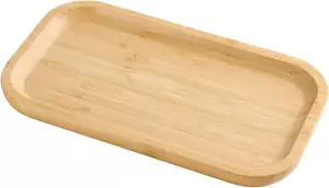 9.84" Small Bamboo Vanity Tray, Bathroom Tray Countertop Organizer Tray for Cand - Picture 1 of 7