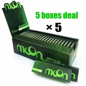 5 Box MOON Papers Short Size 1.0" 70 x 36mm 250 Booklets - Picture 1 of 7