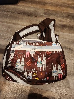 LESPORTSAC ARTIST IN RESIDENCE PURSE CROSSBODY LTD  NYLON TOTE Fifi Lapin rabbit - Image 1 of 4