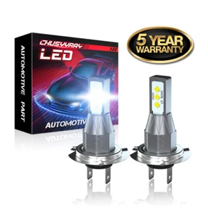 2x Super Bright H7 LED Headlight Kit High Low Beam Bulbs 33000LM 6000K White - Picture 1 of 24