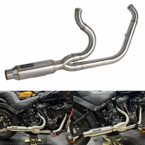 2 into 1 Exhaust Muffler System For Harley Softail '18-Up FXLRS FXBBS FXFBS FLDE - Picture 1 of 9
