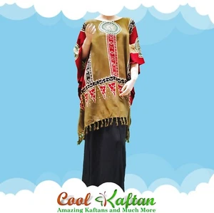 LATINO Brasil Poncho Caftán Fiesta Nocturna Top Kurta Patrón Africano Precioso Nuevo - Imagen 1 de 3
