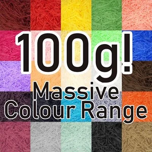 100g of SOFT Shredded Tissue Paper LARGE BAG! Gift Box Hamper Stuffing Filler - Picture 1 of 26