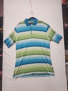 Tommy Bahama 18 Golf Polo Herren L blau grün gestreift - Bild 1 von 15