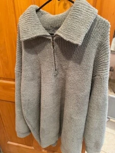 BAREFOOT DREAMS CozyChic Half-zip Tunic - 2X Meadow Green - EUC - Picture 1 of 3