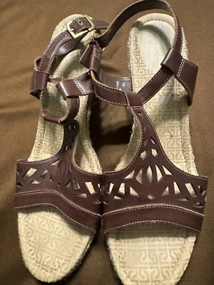 Rockport Brown Leather Wedges Size11 - Image 1 of 4