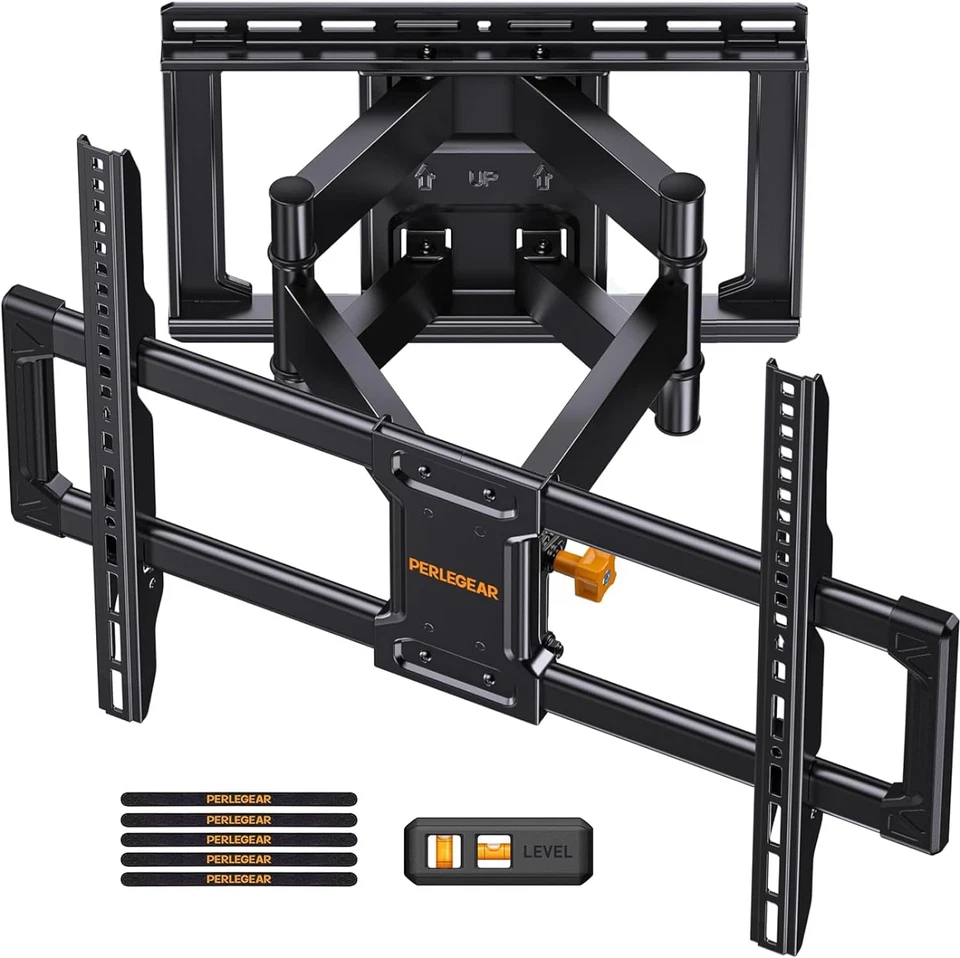 Perlegear Full Motion TV Wall Mount PGLF15 for 40–86" Flat Curved Tvs to 132 Lbs