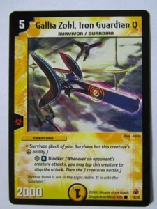 Duel Masters Gallia Zohl, Iron Gu Dm-05 Survivor Of The Common 8/55 Light Play! - Imagen 1 de 2