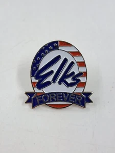 Vintage Red White And Blue Elks Forever Lapel Pin Hat Pin. Unbranded - Picture 1 of 3