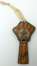 Pre War Japanese Tin Whistle- Baseball Glove and Baseball- Tigers-Catcher-B
