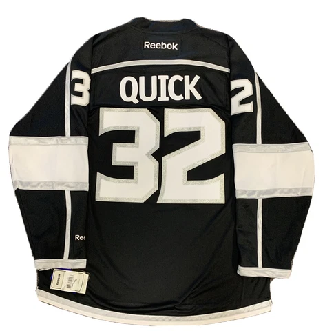 New Jonathan Quick Size XL Reebok Premier Black Los Angeles Kings NHL Jersey NWT Cover