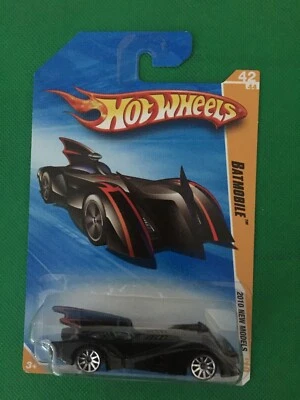 Hot Wheels 2010 New Models # 42 Batman Batmobile black with red stripes B154 - Image 1 of 4