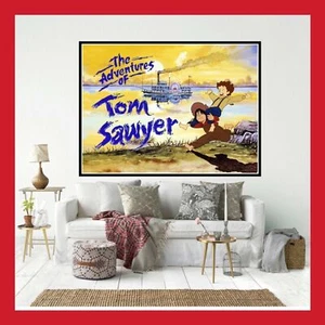 TOILE COTON AFFICHE POSTER PHOTO FIGURINE LES AVENTURES DE TOM SAWYER JEU JOUET - Imagen 1 de 2