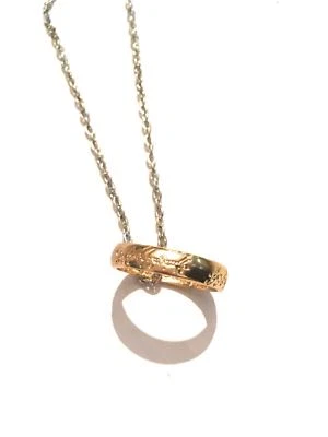 Il Signore Degli Anelli Anello One Ring Frodo Sauron Hobbit Collana Nichel Free - Immagine 1 di 3