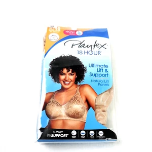 PLAYTEX 18 HOUR 4745 ULTIMATE LIFT & SUPPORT WIRELESS COMFORT BRA SZ 44 C Nude - Picture 1 of 6