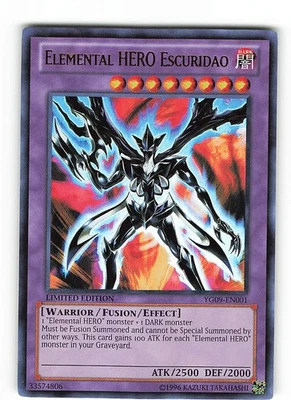 Yugioh ELEMENTAR-HELD ESCURIDAO , yg09-en001 Ultra Rare englisch Near Mint  - Bild 1 von 2