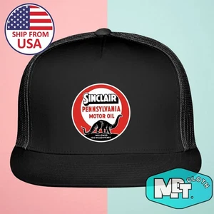 Sinclair Motor OIL Black Trucker Hat Cap Adult Size - Picture 1 of 3
