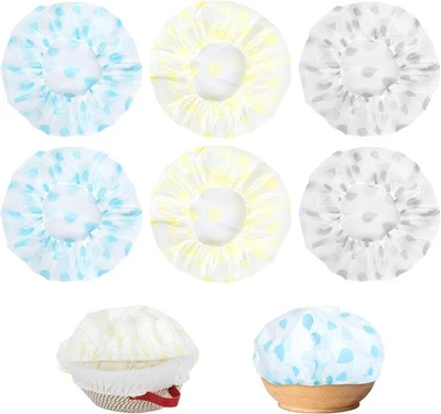 RVLZKCPG 6 Stück Abdeckhauben für Lebensmittel, Rund Gärfolie, Elastische Abdeckhauben