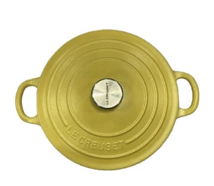 Le Creuset Cocotte Ronde 18cm Perilla Plata Hierro Fundido Esmalte Olla Cocina - Imagen 1 de 4