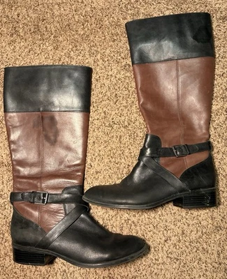 Botas de montar Ralph Lauren para mujer Maryann de cuero marrón, talla 10B Foto 1 de 4