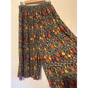 Vintage 80/90s Carole Little Bright Color Printed Boho Pants Womans Size 24  - Bild 1 von 7