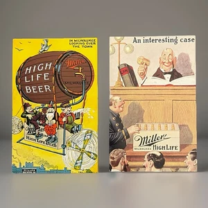 2x Miller High Life Miller Vintage Postkarten Bar Bier Erinnerungsstücke neuwertig - Bild 1 von 6