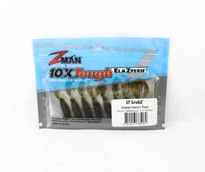 Zman Soft Lure ST GrubZ 2.5 Inch 8/Pack Watermelon Red (5189) - Picture 1 of 6