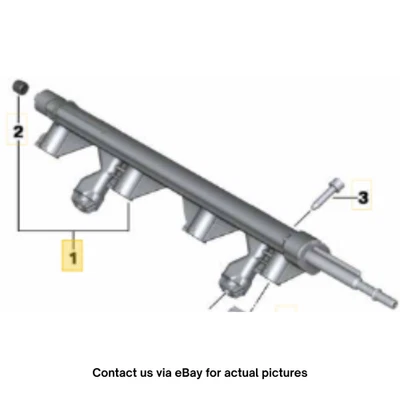 2011‑2015 Mini Cooper Base N12/N16 Fuel Injection Rail Used OEM 13537575646 - Image 1 of 4