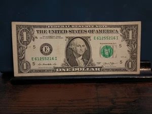 Radar Palindrome  61255216 Fancy Serial Number Rare $1 Dollar Bill Note 2013 - Picture 1 of 2