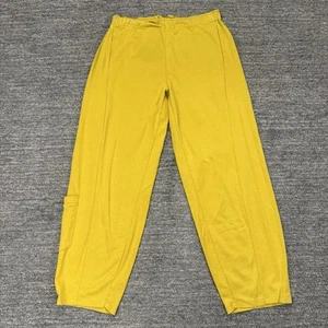 Iridium Pants Womens Medium Mustard Yellow Relaxed Lagenlook Pull On Lantern - Picture 1 of 11