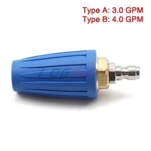 4000PSI High Pressure Washer Turbo Nozzle w/ 1/4" Quick 3-4 GPM Spray Tip 360° - Picture 1 of 14