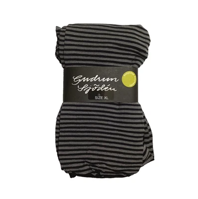 Medias sin pies Gudrun Sjoden negras a rayas talla XL 20 opacas 70 denier recicladas Foto 1 de 4
