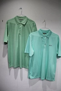 Polo Greg Norman verde pastel manga corta talla: XL TG para hombre - Imagen 1 de 8