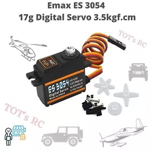 EMax ES 3054 17g (20g) Metal Gear Servo Digitale RC Aereo Auto Eli - Foto 1 di 11
