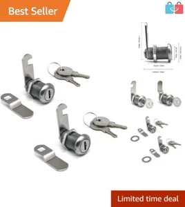 Compact Keyed Cam Locks - 7/8" Durable Stainless Steel for Toolboxes & More - Picture 1 of 6