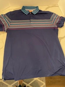 Puma Golf Shirt Navy Stripe COLOR POLO SHIRT Size XL - Picture 1 of 7