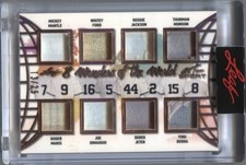 2021 Mantle Maris Jeter Dimaggio Leaf Art of Sport 8 WONDERS JERSEY BAT RELIC 25