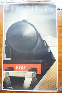 1979 Exactitude von Pierre Fix Masseau Eisenbahn Poster - Bild 1 von 8
