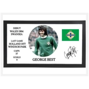 GEORGE BEST bar runner signed Northern Ireland Man Cave etc Home Bar - Picture 1 of 1