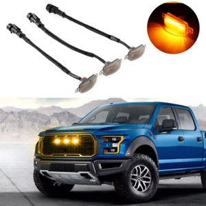 For 2020-2022 Toyota Tacoma TRD Sport Pro Raptor Style Amber LED Grille Lights - Picture 1 of 12