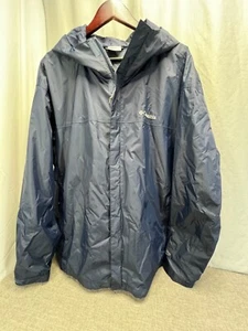 Giacca antipioggia Columbia uomo XXL con cappuccio blu full zip confezionabile usata in ottime condizioni - Foto 1 di 11