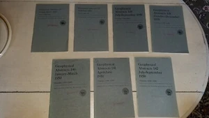 Geological Survey Bulletin Geophysical Abstract 136 - 142., 1949-50, 7 book Lot - Picture 1 of 16