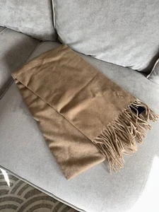 Bufanda POLO RALPH LAUREN Camel Cachemira Bordada Logo - Imagen 1 de 7