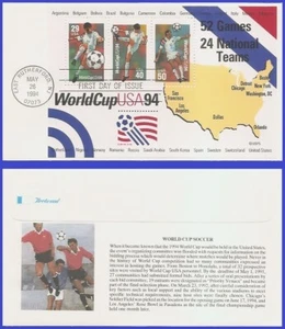 USA3 #2837 U/A FLEETWOOD FDC SvSht World Cup Soccer Football Championships - Picture 1 of 1