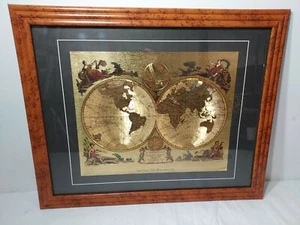 RARE Il Mappamondo Del Globo By Antonio Latta. Antique Art. Gold - Picture 1 of 6