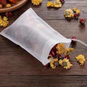 100 Piezas Bolsas de Té Desechables Cordón Abatible Vacías Bolsas de Tés Hierba Sueltas Filtros - Imagen 1 de 24