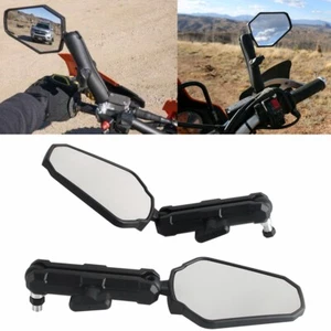 Side Mirrors Rearview Wind Wing Mirror Adjustable Black For Honda Suzuki Yamaha - Picture 1 of 11