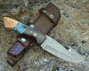 Hunting Knife with Gut Hook Fixed Blade Full Tang Hunting Camping Survival Knife - Picture 1 of 8
